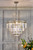 Dar Lighting Vyana Polished Nickel Crystal 4 Light Pendant