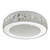 Dar Lighting Akelia Small LED Stainless Steel and Acrylic Flush