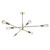 Dar Lighting Alana Polished Gold 6 Light Pendant