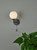Dar Lighting Alrik Matt Black And Opal Glass Bathroom Wall Light IP44