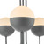 Dar Lighting Andre Grey And Opal Glass 3 Light Semi Flush