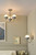 Dar Lighting Andre Grey And Opal Glass 3 Light Semi Flush