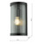 Dar Lighting Anund Matt Black And Ribbed Glass Bathroom Wall Light IP44