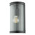 Dar Lighting Anund Matt Black And Ribbed Glass Bathroom Wall Light IP44