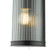 Dar Lighting Anund Matt Black And Ribbed Glass Bathroom Wall Light IP44