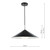 Dar Lighting Apex Matt Black And Polished Chrome 1 Light Single Pendant