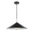 Dar Lighting Apex Matt Black And Polished Chrome 1 Light Single Pendant