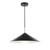 Dar Lighting Apex Matt Black And Polished Chrome 1 Light Single Pendant