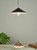 Dar Lighting Apex Matt Black And Polished Chrome 1 Light Single Pendant