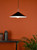 Dar Lighting Apex Matt Black And Polished Chrome 1 Light Single Pendant