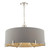 Dar Lighting Veyron 6 Light Polished Nickel Pendant With Shade