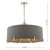 Dar Lighting Veyron 6 Light Polished Nickel Pendant With Shade