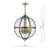 Dar Lighting Vanessa 5 Light Antique Brass And Glass Lantern Pendant