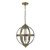 Dar Lighting Vanessa 3 Light Antique Brass And Glass Lantern Pendant