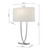 Dar Lighting Utara Polished Chrome Table Lamp With Shade