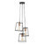 Dar Lighting Tower Black and Copper 3 Light Cluster Pendant