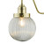 Dar Lighting Tamara Antique Brass And Ribbed Glass Wall Light