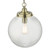 Dar Lighting Tamara Antique Brass And Ribbed Glass 1 Light Single Pendant
