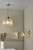 Dar Lighting Tamara Antique Brass And Ribbed Glass 1 Light Single Pendant
