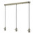 Dar Lighting Antique Chrome 3 Light Bar Suspension With Grey Cable