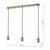 Dar Lighting Antique Chrome 3 Light Bar Suspension With Grey Cable