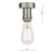 Dar Lighting E27 Antique Chrome Semi Flush Bracket