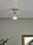 Dar Lighting E27 Antique Chrome Semi Flush Bracket