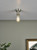 Dar Lighting E27 Antique Chrome Semi Flush Bracket
