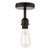 Dar Lighting 1 Light Matt Black Semi Flush Suspension Bracket