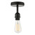 Dar Lighting 1 Light Matt Black Semi Flush Suspension Bracket