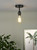 Dar Lighting 1 Light Matt Black Semi Flush Suspension Bracket