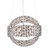 Dar Lighting Sewanee Smoked Crystal and Polished Chrome 3 Light Pendant