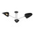 Dar Lighting Sebastian Matt Black Polished Chrome 3 Light Semi Flush