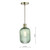 Dar Lighting Sawyer Green Ribbed Glass Easy Fit Pendant
