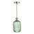 Dar Lighting Sawyer Green Ribbed Glass Easy Fit Pendant
