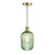 Dar Lighting Sawyer Green Ribbed Glass Easy Fit Pendant