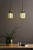 Dar Lighting Sawyer Green Ribbed Glass Easy Fit Pendant