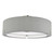 Dar Lighting Santino Satin Chrome With Grey Shade 3 Light Semi Flush