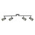 Dar Lighting Ryan Brushed Nickel Matt Black 4 Light Bar Spotlight