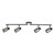 Dar Lighting Ryan Brushed Nickel Matt Black 4 Light Bar Spotlight
