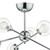 Dar Lighting Dar  ZEK0650 Zeke 6 Light Polished Chrome Semi Flush Fitting 