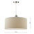 Dar Lighting Ronda 40cm Ecru Easy Fit Pendant