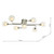 Dar Lighting Reyna Polished Chrome With Clear/Opal Glass 7 Light Semi Flush