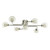 Dar Lighting Reyna Polished Chrome With Clear/Opal Glass 7 Light Semi Flush
