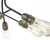 Dar Lighting Remy Black and Antique Brass 6 Light Semi Flush