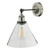 Dar Lighting Ray Antique Nickel Clear Glass Single Wall Light