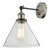 Dar Lighting Ray Antique Nickel Clear Glass Single Wall Light