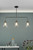 Dar Lighting Ray Antique Nickel Clear Glass 3 Light Bar Pendant