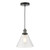 Dar Lighting Ray Antique Nickel Clear Glass 1 Light Single Pendant