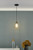 Dar Lighting Ray Antique Nickel Clear Glass 1 Light Single Pendant